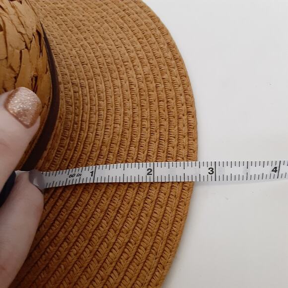 The Hatter Co Raffia Brim Hat Straw Woven Beach Summer Brimmed Golf Hat Resort - Picture 10 of 11